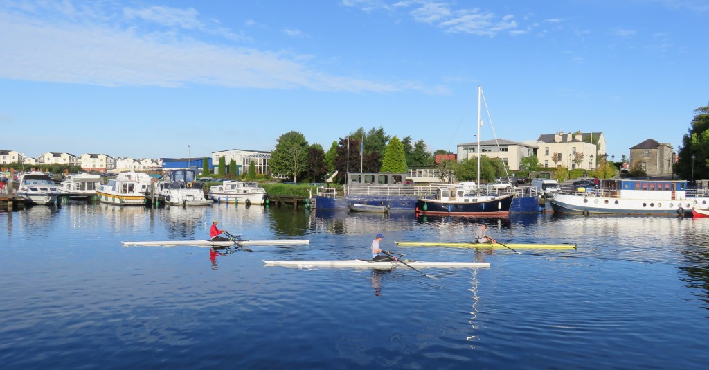 View of boats on the water in Boathouse Bay Carrick on Shannon